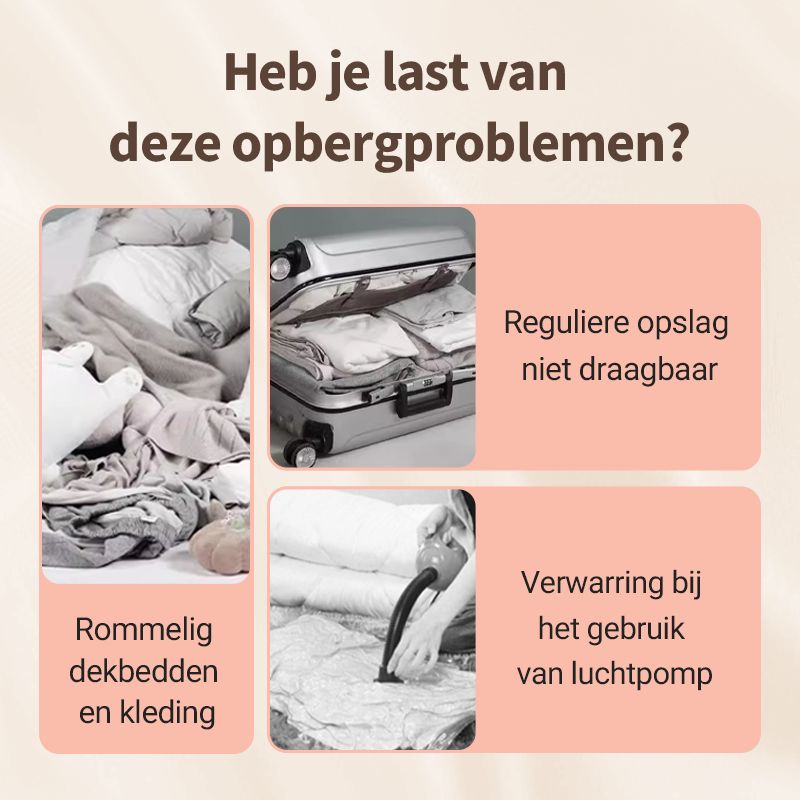Opbergzak™ - Efficiënt opbergen, optimaal ruimte besparen