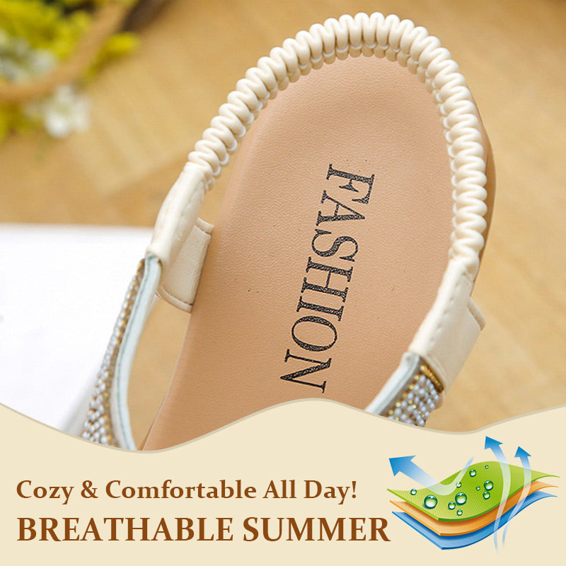 GlimmerStep™ - Luxe Strass Sandalen met antislip, zachte zool