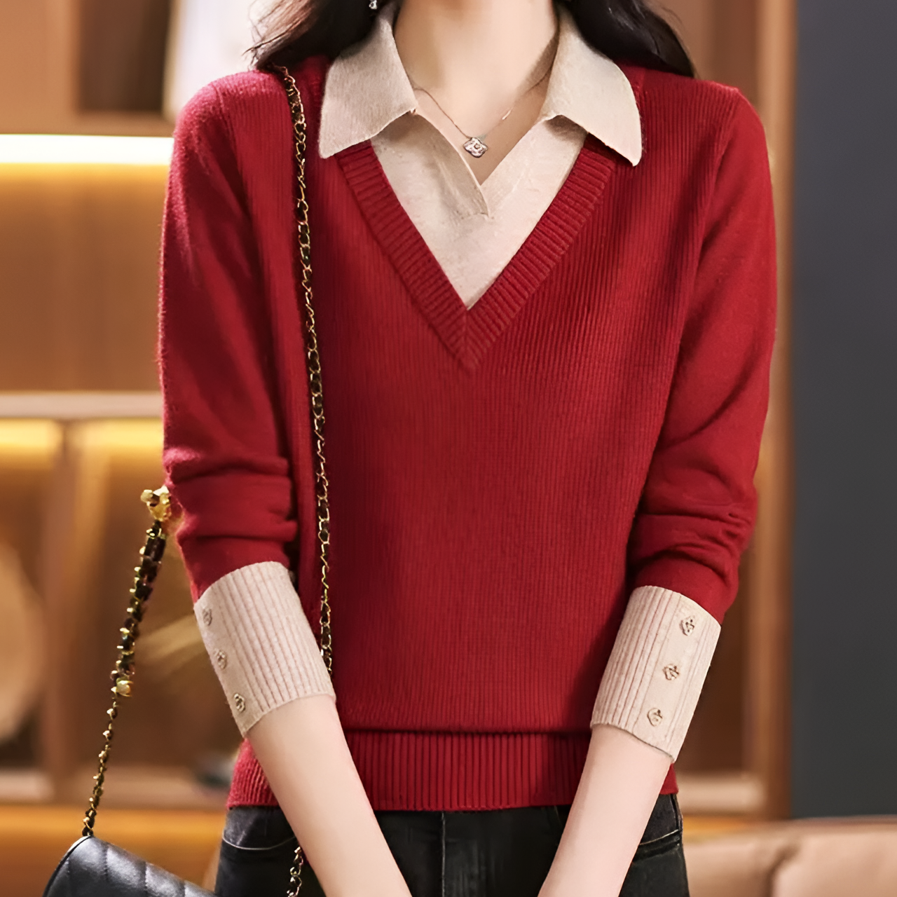 Victoria Layered Look Sweater