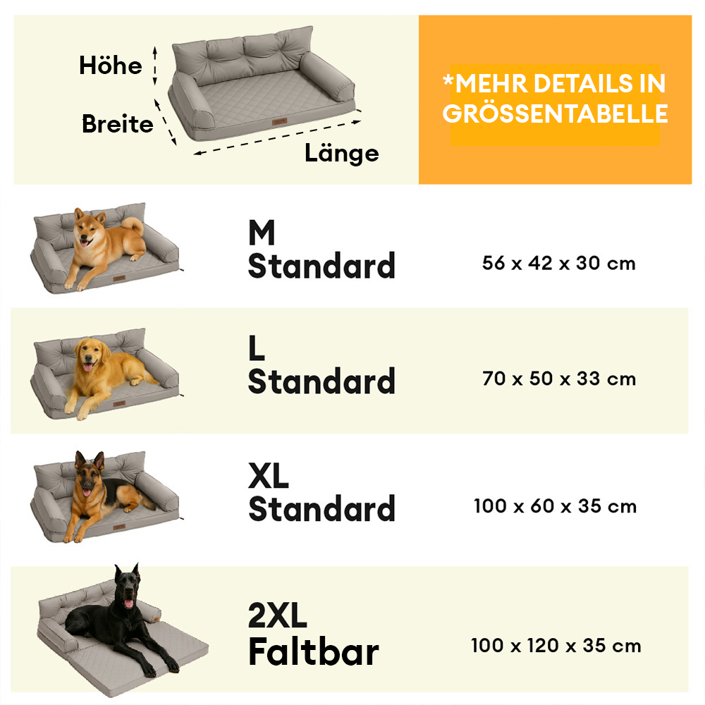 🐾 CoreLounge™ | Luxe Opvouwbaar Orthopedisch Hondenbed van Kunstleer – Extra Groot & Ondersteunend
