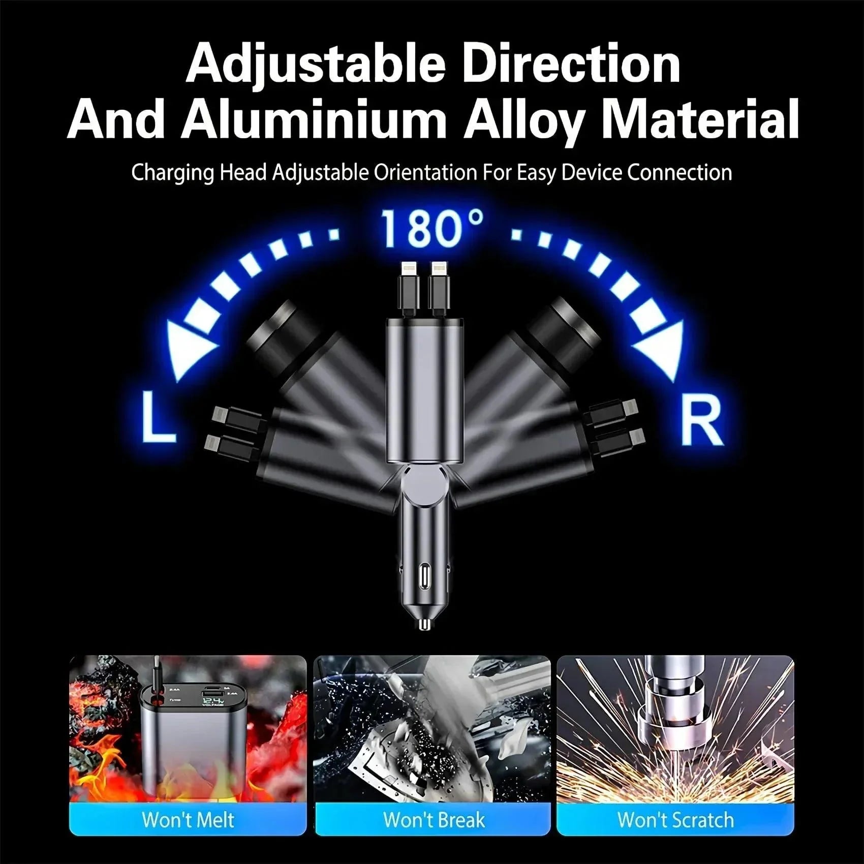 UltraCharge- Chargeur de voiture 4 en 1 | 50% KORTING