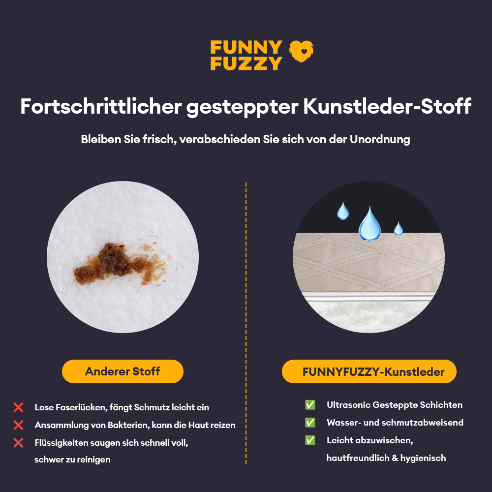 🐾 CoreLounge™ | Luxe Opvouwbaar Orthopedisch Hondenbed van Kunstleer – Extra Groot & Ondersteunend