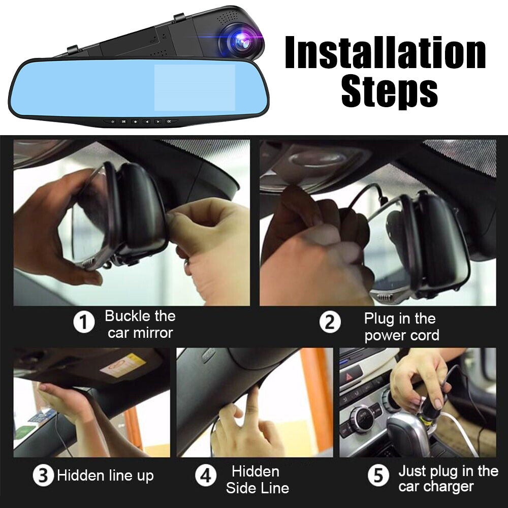 DriveProof™ – Full HD Dashcam Verwerkt in een Discrete Achteruitkijkspiegel