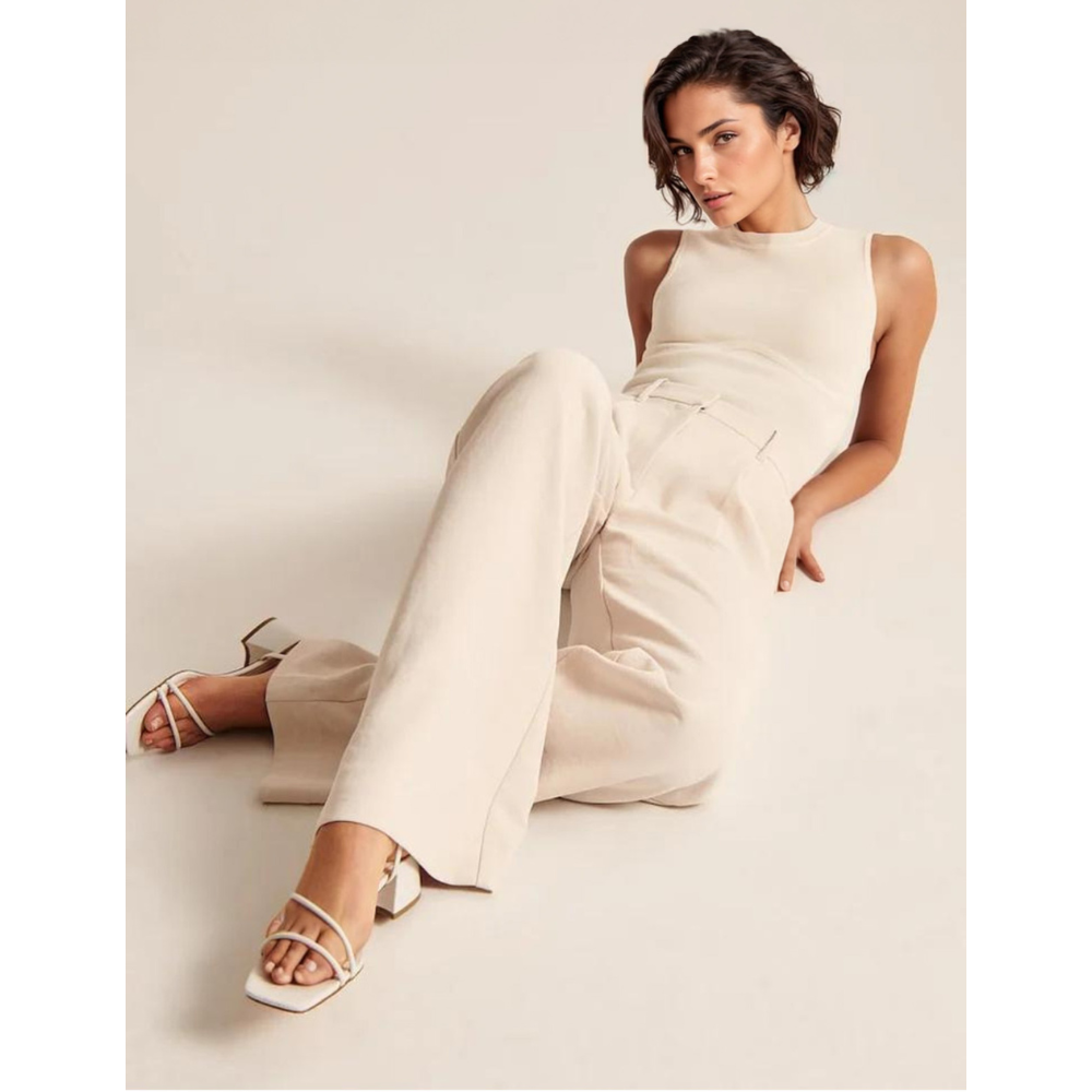 Eva™ - Taps toelopende broek met wijde pijpen