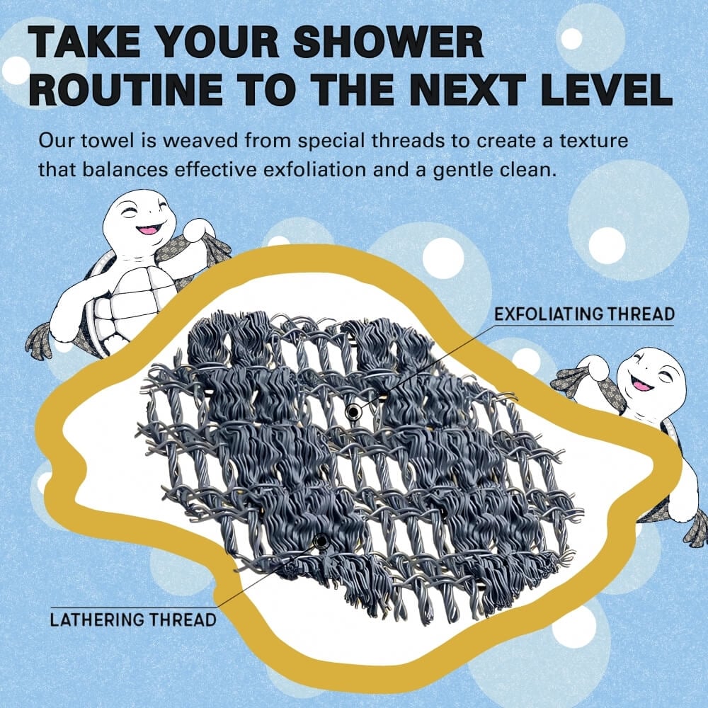 2+2 Gratis | GlowWeave™ Exfoliërende Badhanddoek