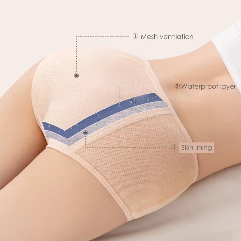 2+2 GRATIS | Lekvrij slipje met hoge taille™ - De Hele Dag Droog en Zelfverzekerd