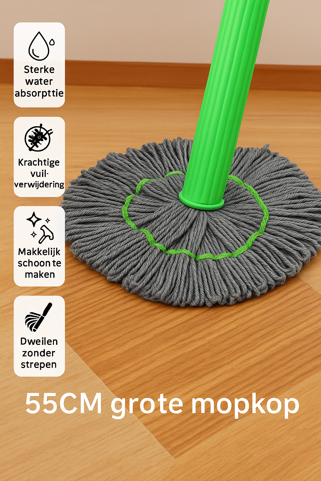 DryFlex™ – 2-in-1 Zelfwringende Vloermop