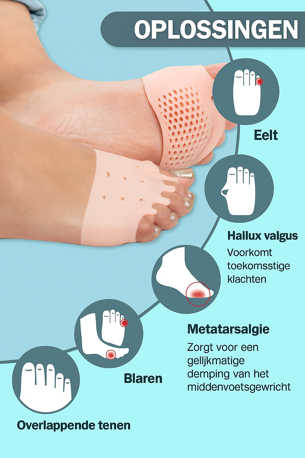 OrthoStep™ | Comfortabele Gelpads met Teenenspreiders 1+1 GRATIS