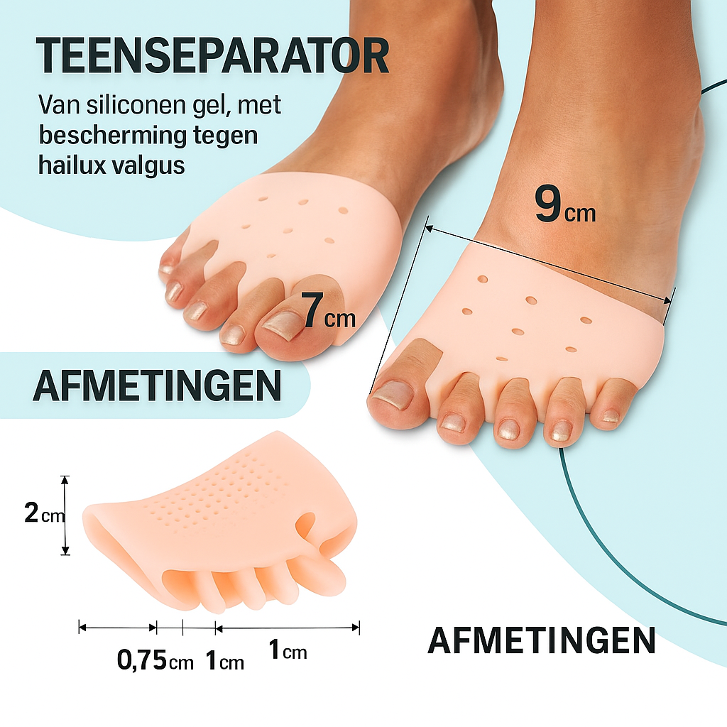 OrthoStep™ | Comfortabele Gelpads met Teenenspreiders 1+1 GRATIS