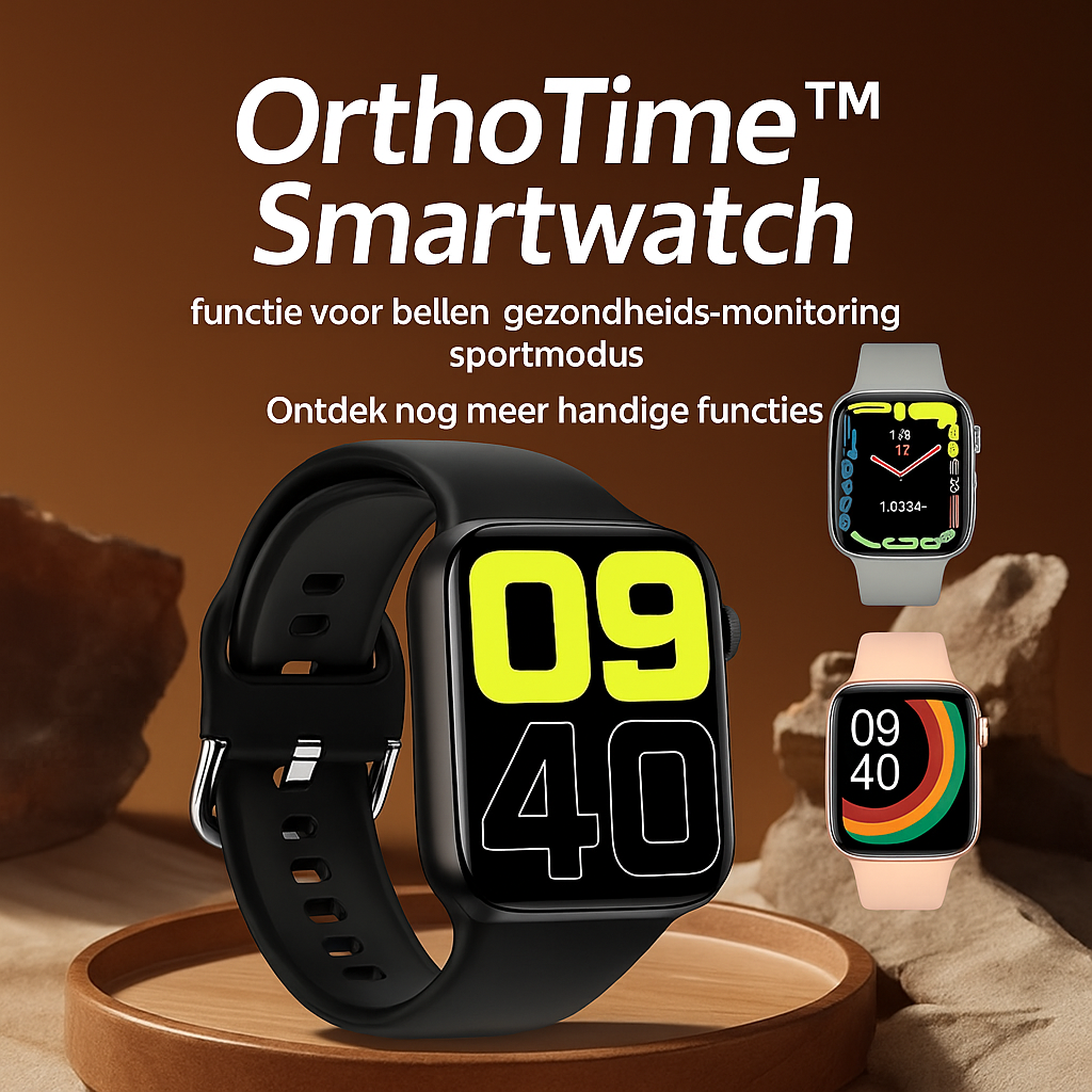 OrthoTime™ Smartwatch | Groot Display & Volledige Functies