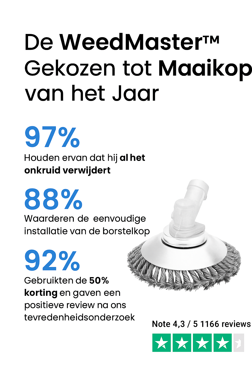 WeedMaster™ – De Krachtigste Onkruidborstel voor Moeilijke Terrein