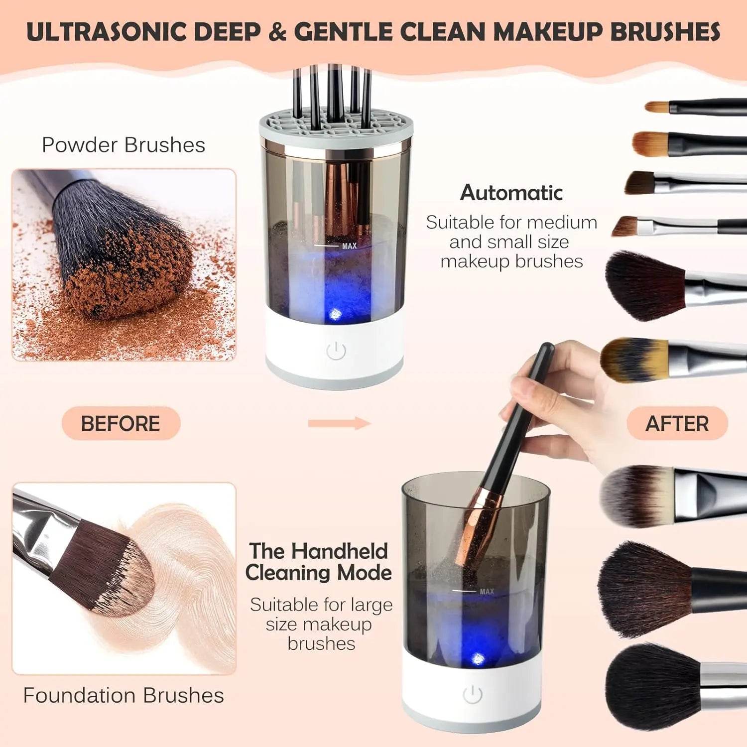 BrushBliss - Automatische make-up kwastenreiniger [Laatste dag korting]