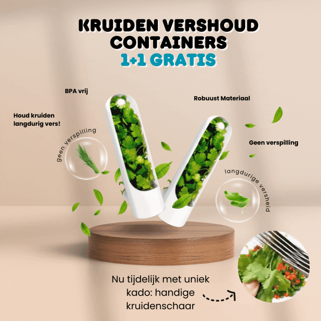Kruidenvershouder en opslagcontainer - Houd uw kruiden vers | 1+1 GRATIS