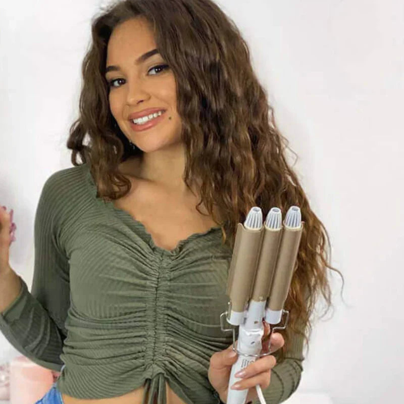 50% KORTING | TripleCurl - Krultang met 3 verwarmingselementen [Laatste dag korting]