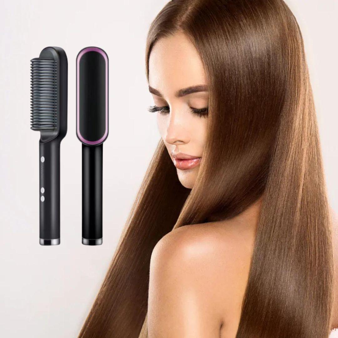 Stijltang met geïntegreerde kam - binnen 3 minuten glad en glanzend haar