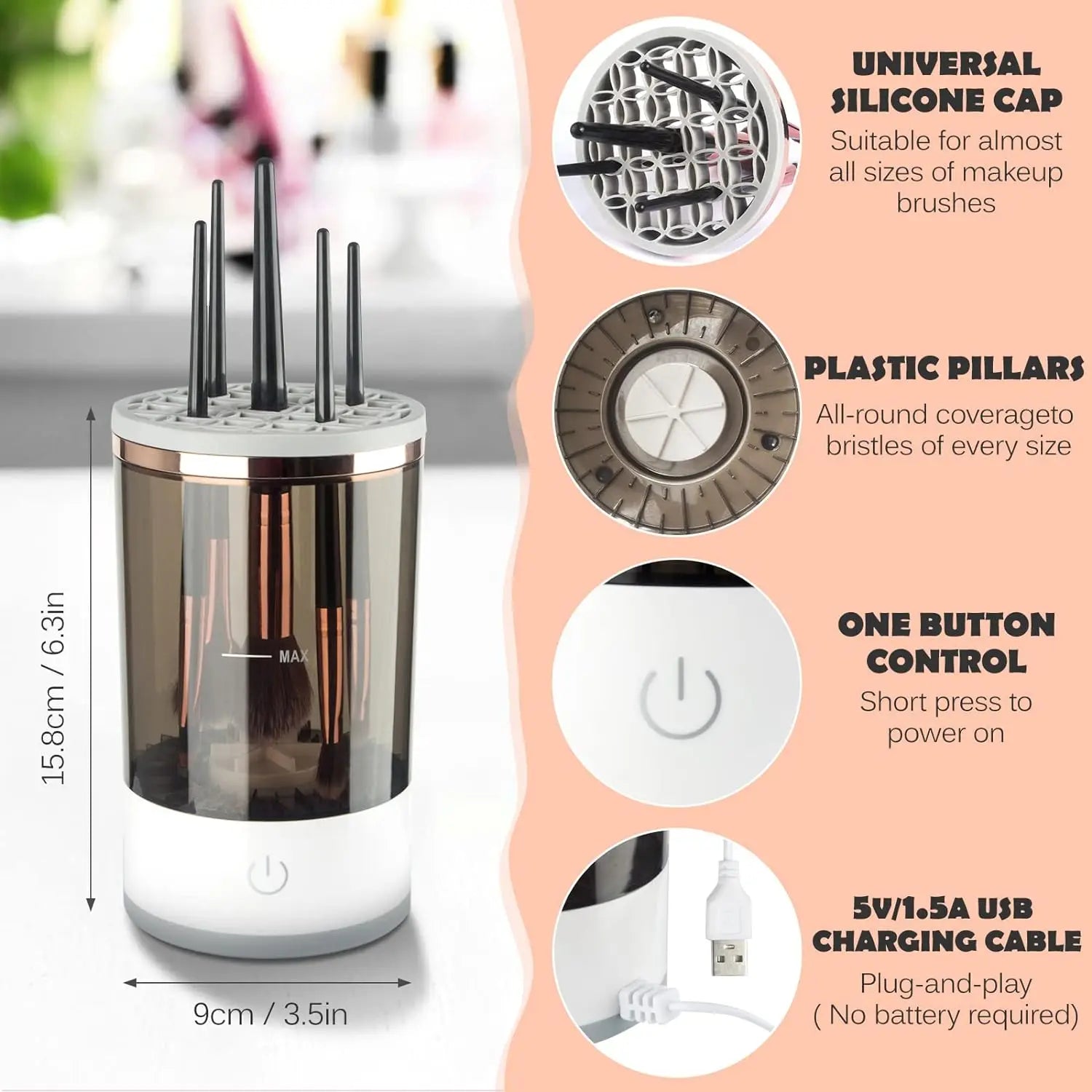 BrushBliss - Automatische make-up kwastenreiniger [Laatste dag korting]