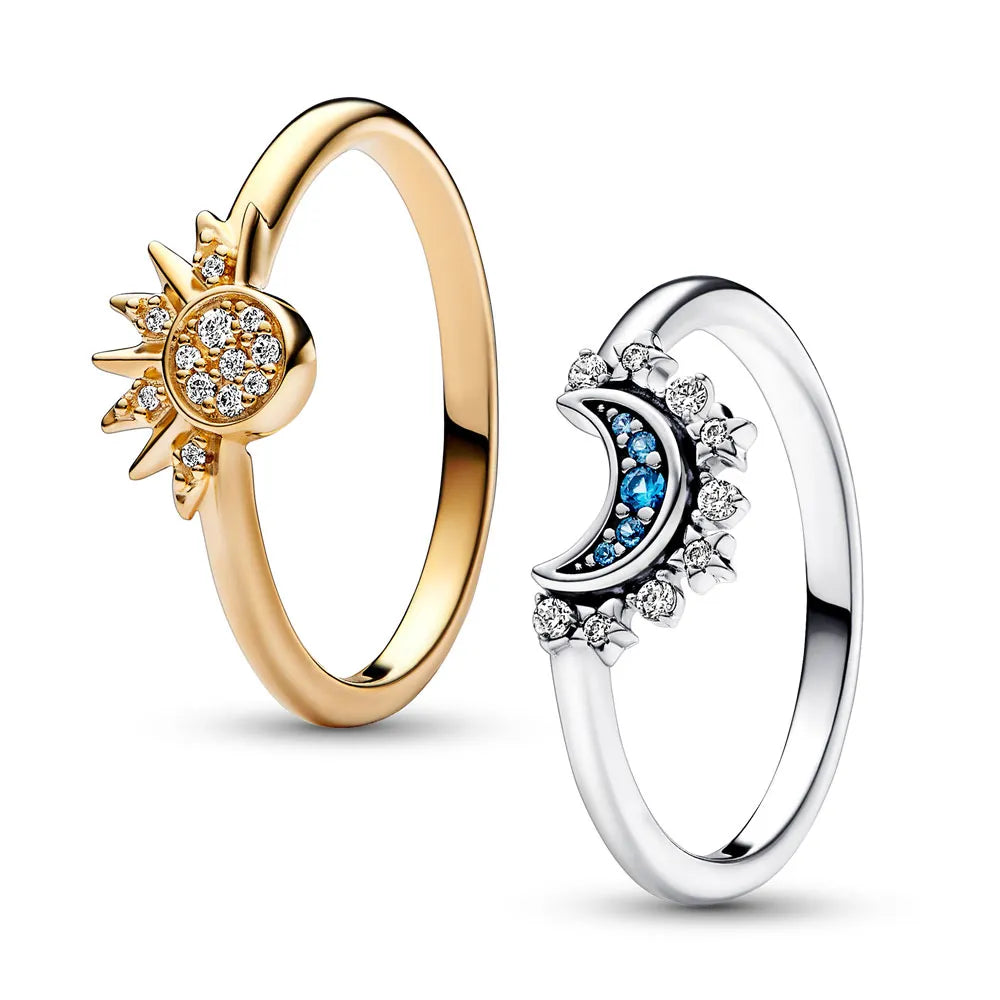 Sun and Moon Eclipse Rings (Pair)