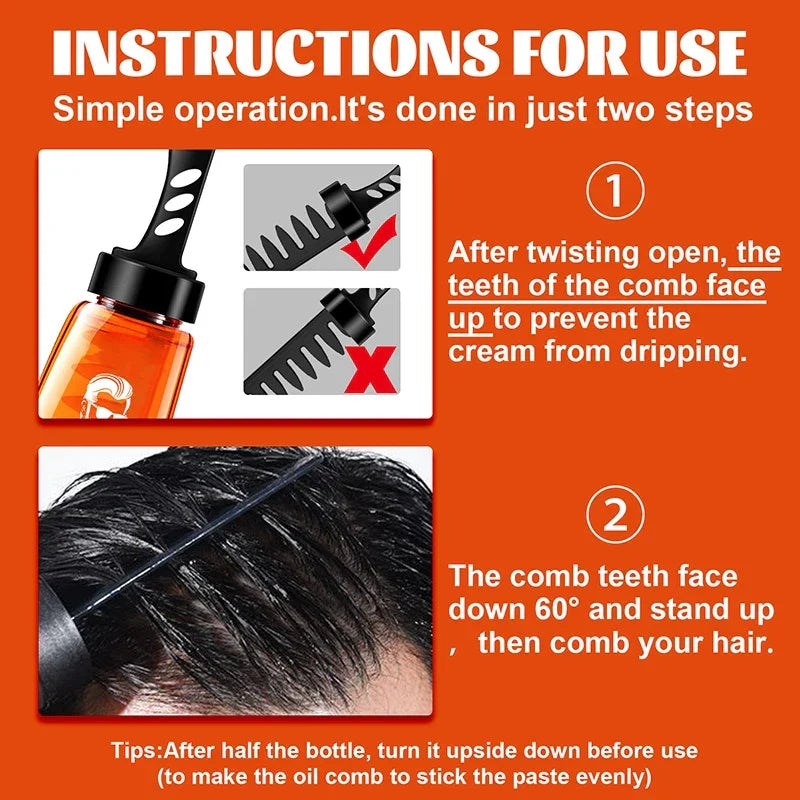 1+1 GRATIS | TwinGroom™ 2-in-1 Haargel Met Kam voor Helder en Levendig Haar!