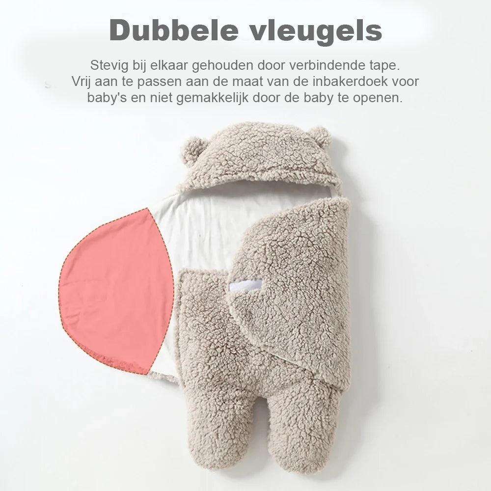 Fluffy Beren wikkeldeken | Warme en knusse baby slaapzak