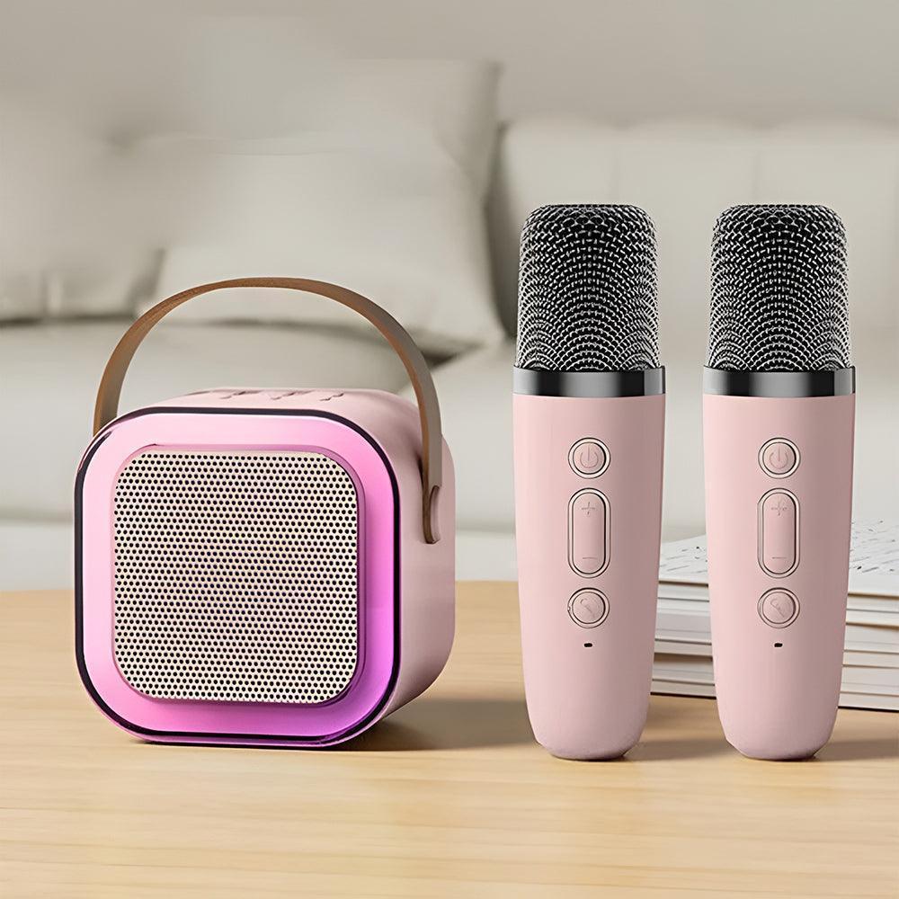 Mini-karaoke set met draadloze microfoons