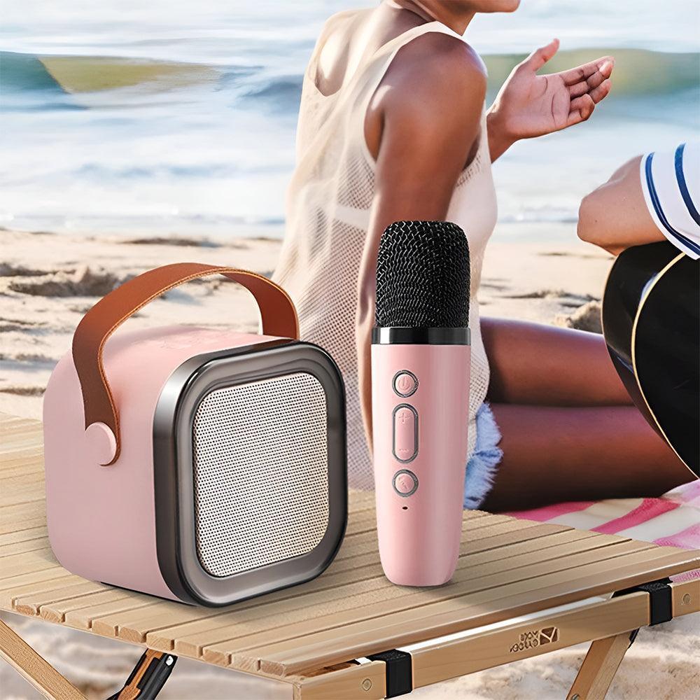 Mini-karaoke set met draadloze microfoons