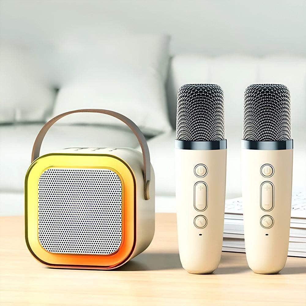 Mini-karaoke set met draadloze microfoons