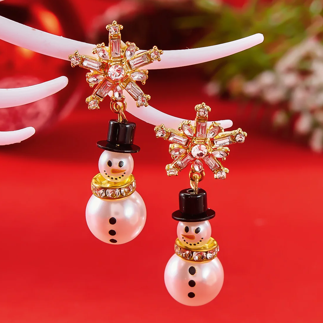 Frosty Christmas Earrings