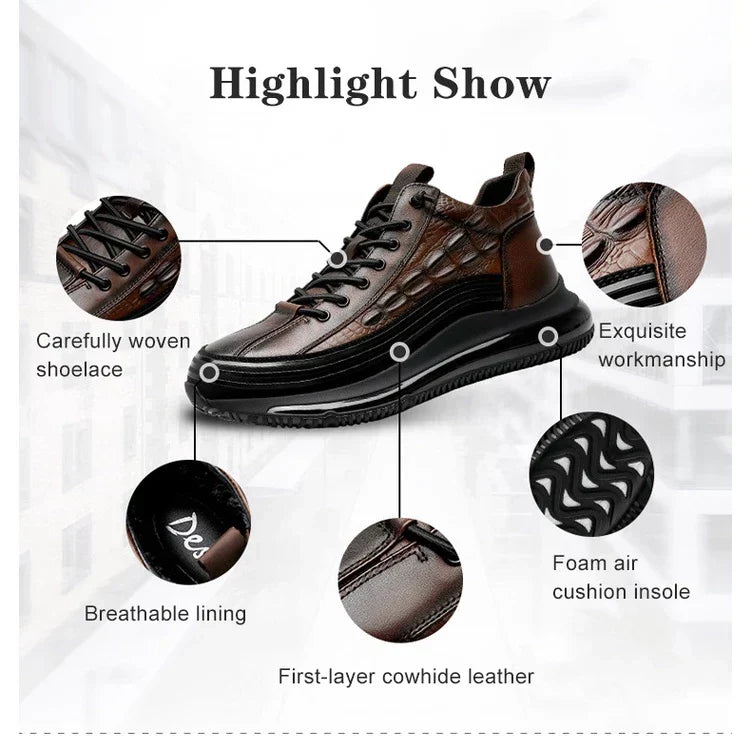 LeisureEase™ - Leren Sneakers Voor Heren!