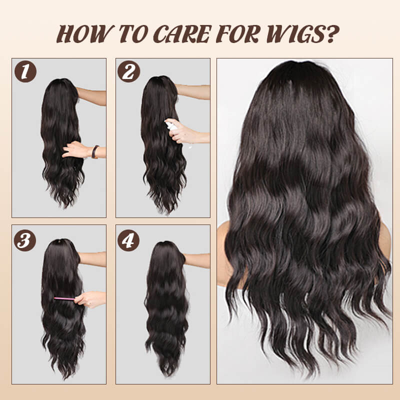 BangsBliss™ - Lange pruik met gelaagde pony voor een stijlvolle transformatie!